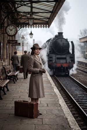 Историческая железнодорожная фотография 1940-х годов