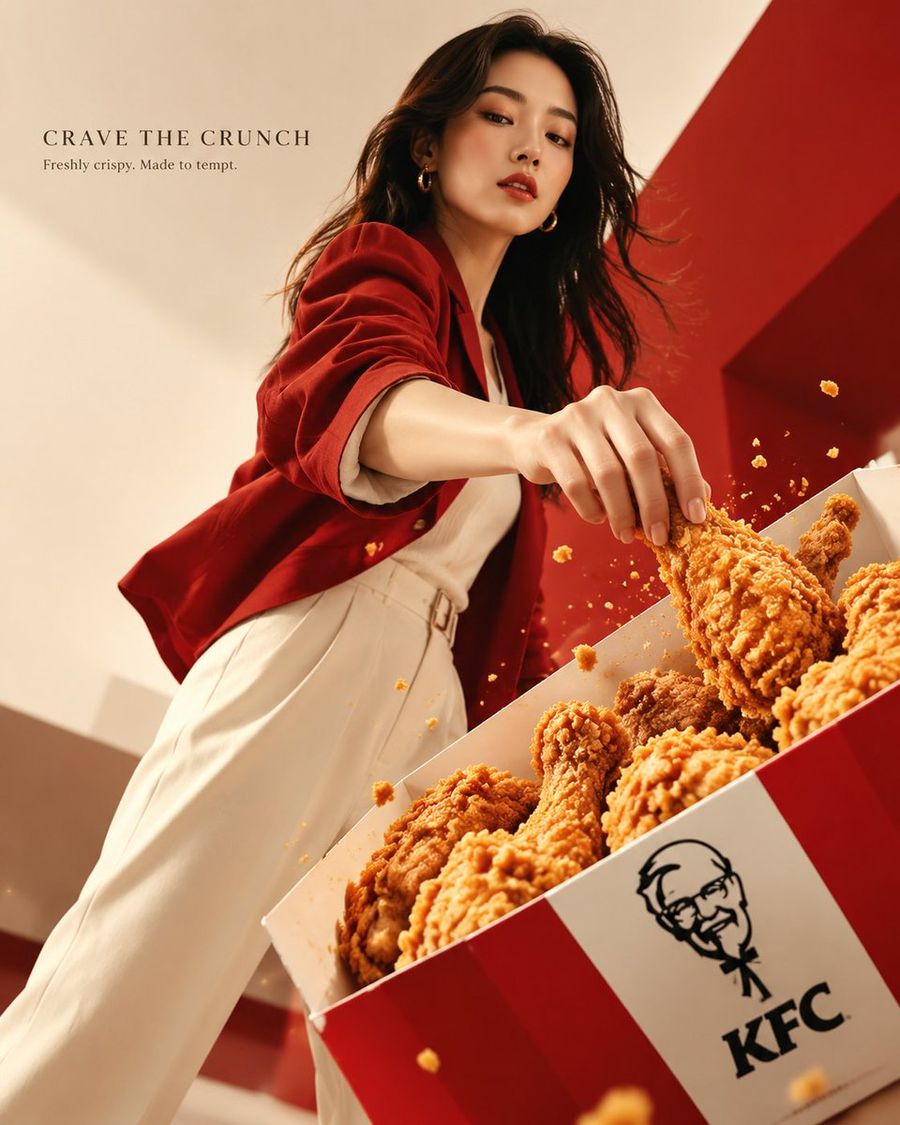Luxury KFC Fashion Fried Chicken Ad