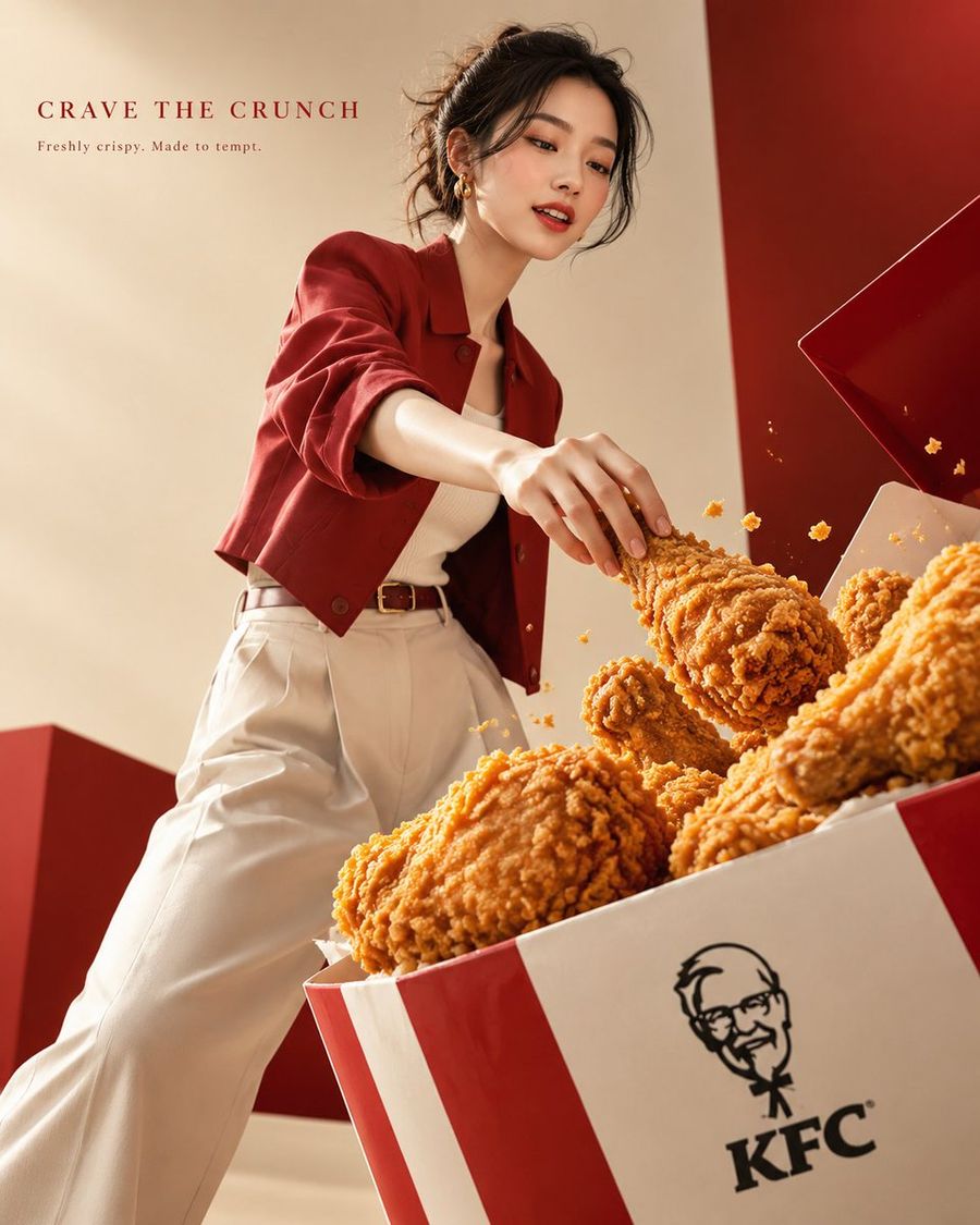 Luxury KFC Fashion Fried Chicken Ad
