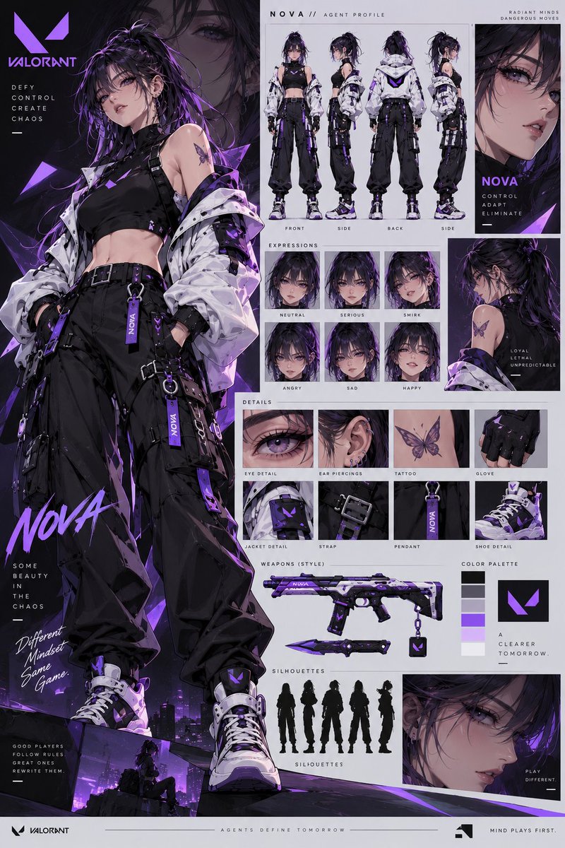 VALORANT Agent Concept Reference Sheet
