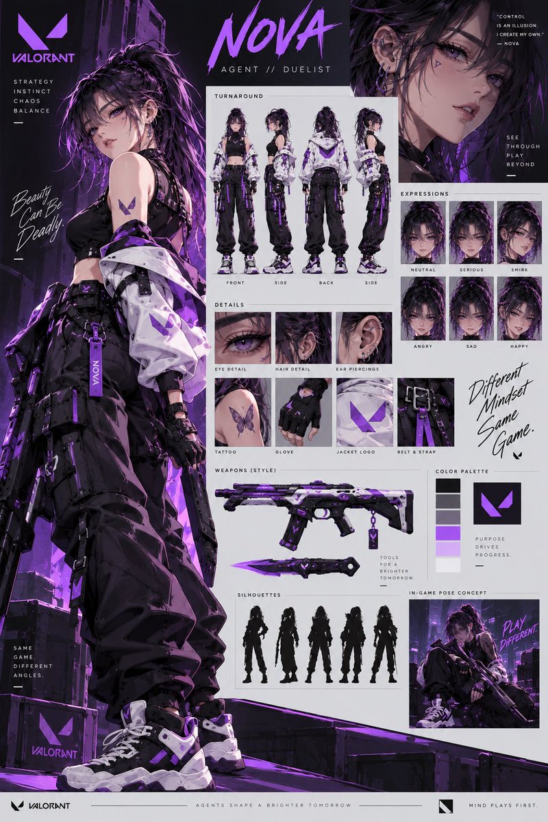 VALORANT Agent Concept Reference Sheet
