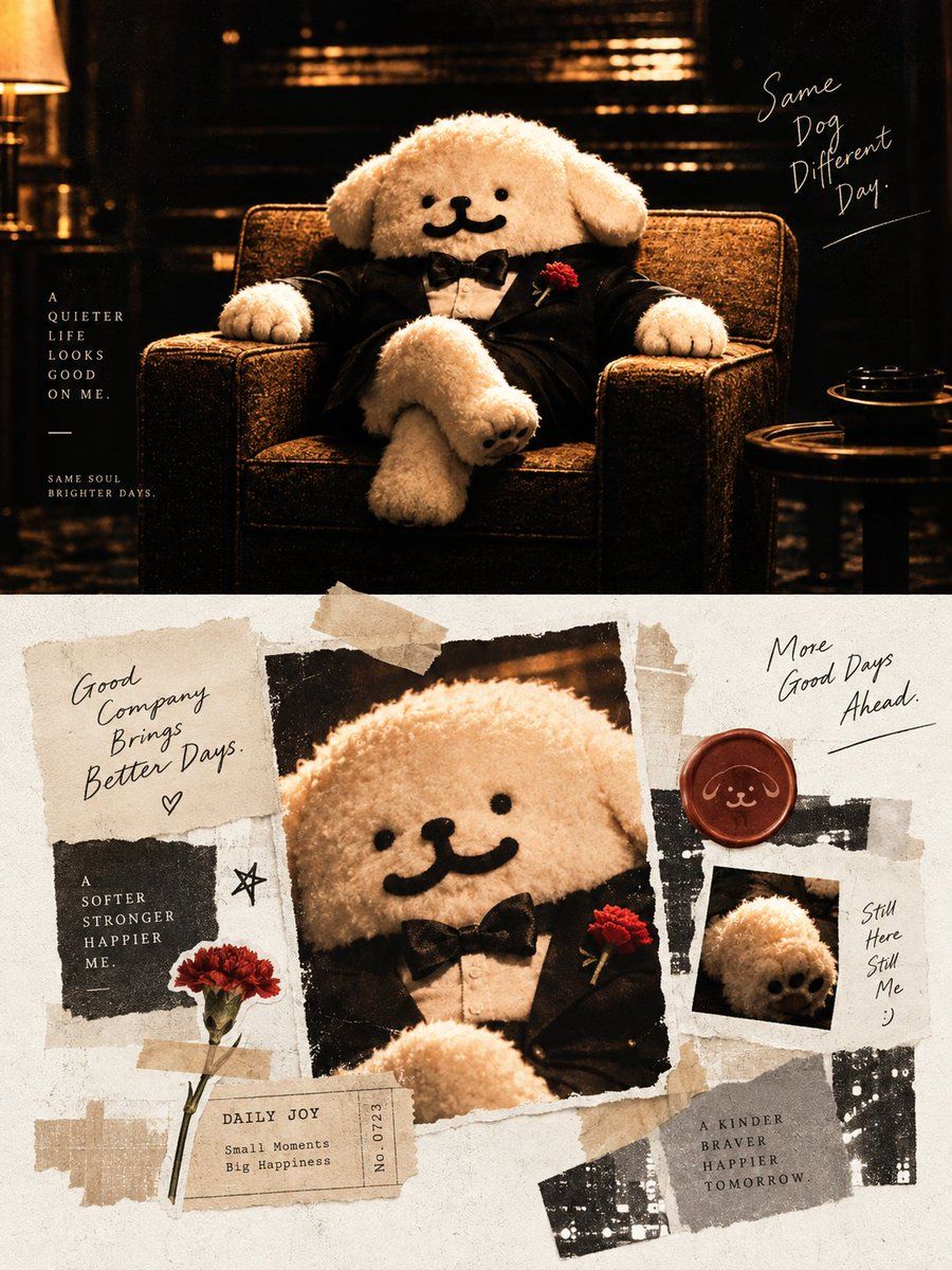 Plush Dog Scrapbook Poster