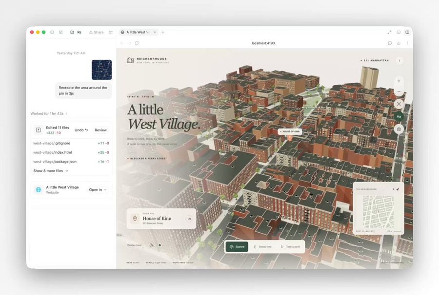 Recriar localização no mapa em 3D