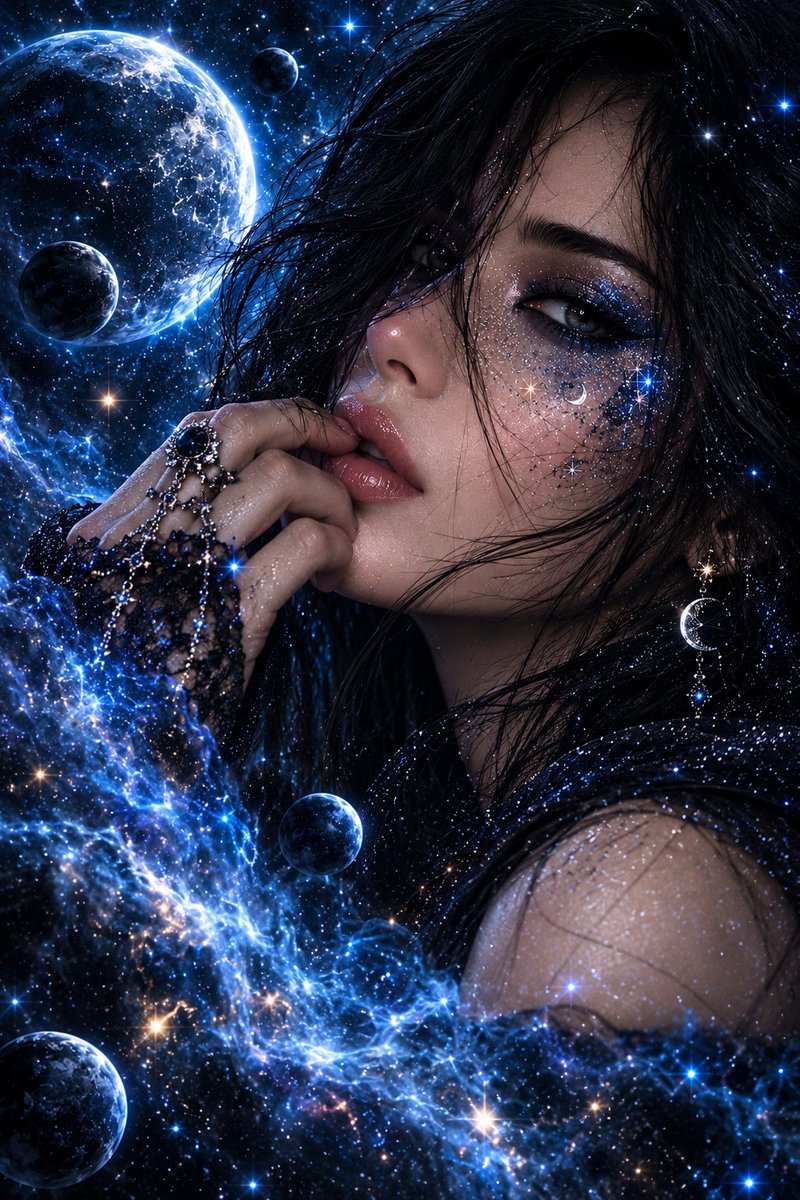 Cosmic Galaxy Dual Portrait Template