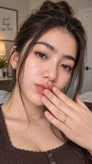 Realistic Bedroom Selfie Portrait
