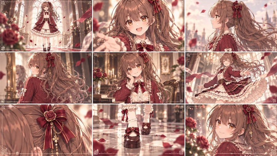 Cinematic Gothic Lolita 3x3 Anime Stills