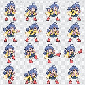 Chibi Fighter Sprite Sheet