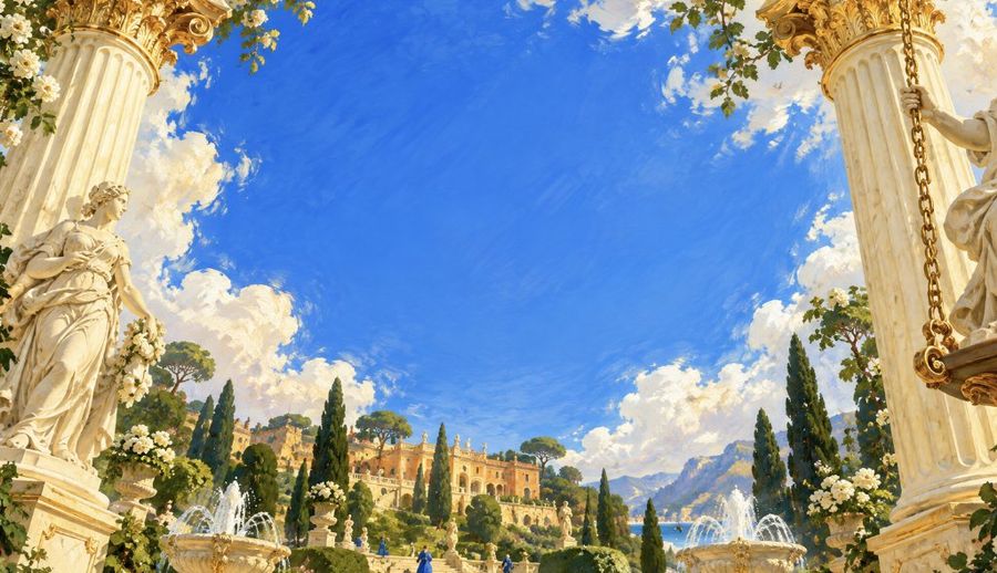 Classical Mediterranean Palace Garden