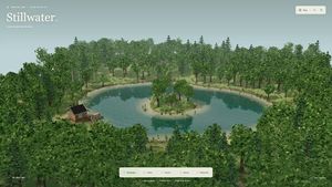 Generación de un mundo 3D: Cabaña acogedora junto al lago