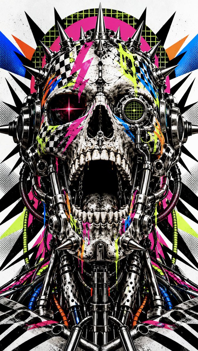 GPT Image 2 Cyber-Punk Skull Portrait Prompt