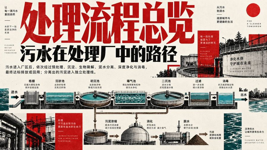 Wastewater Treatment Plant Infographic