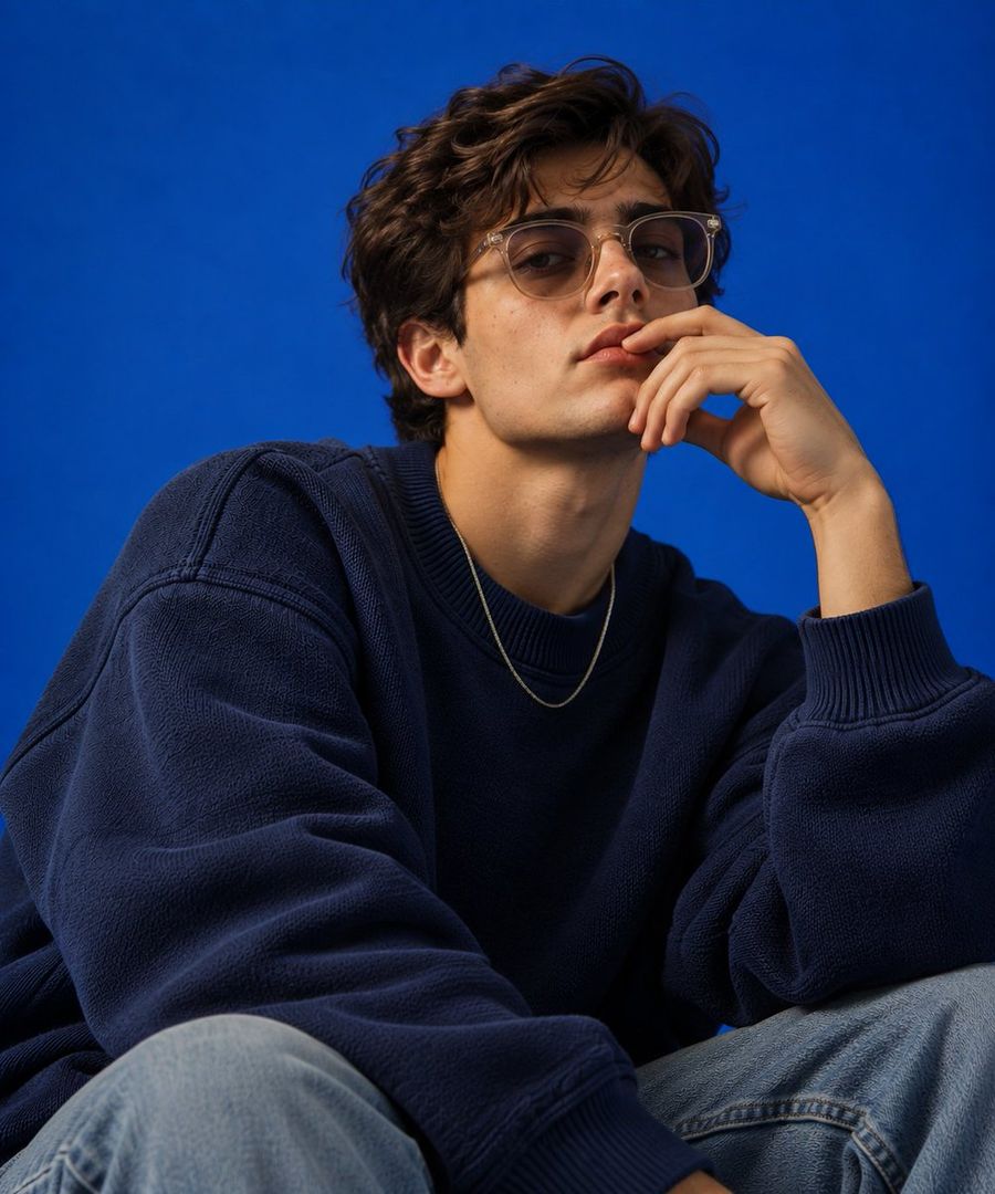Studio Fashion Portrait of Young Man