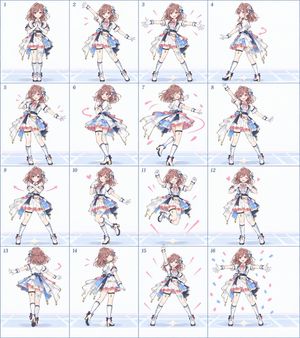 Anime Idol Dance Storyboard Grid