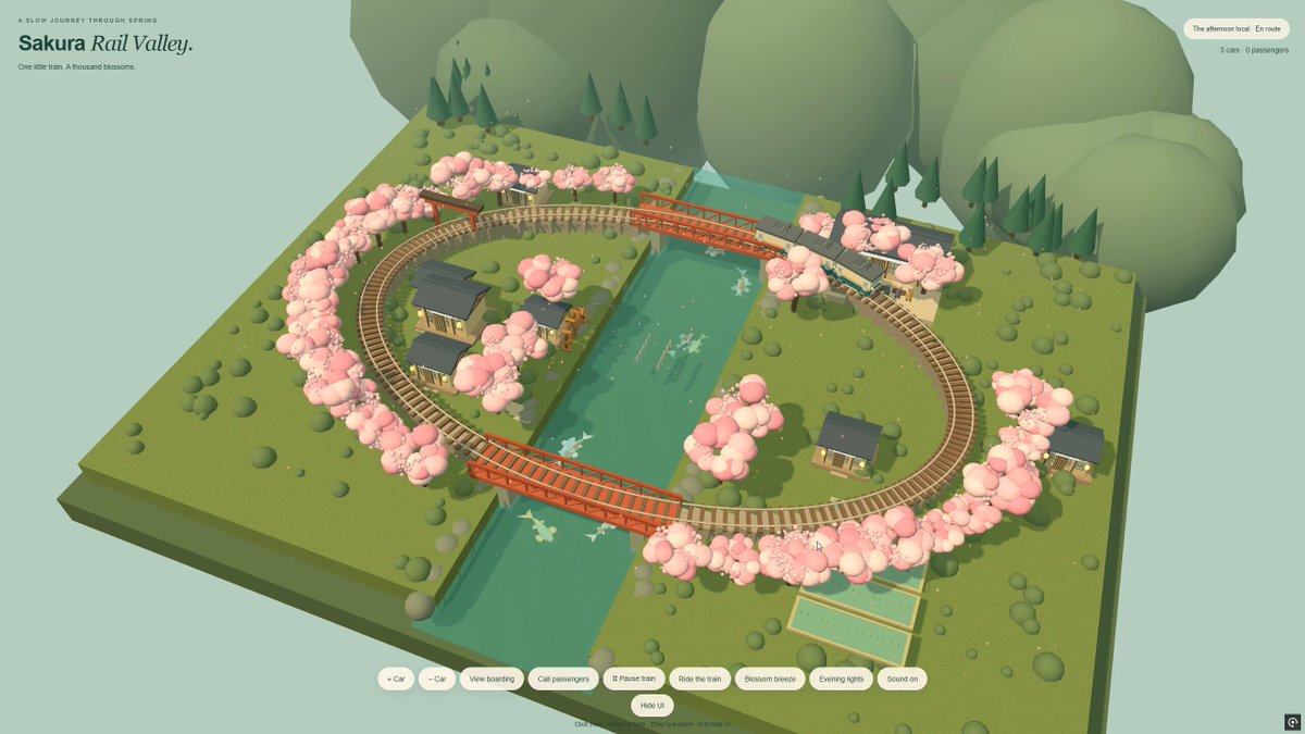 Interactive Japanese Valley Browser Game