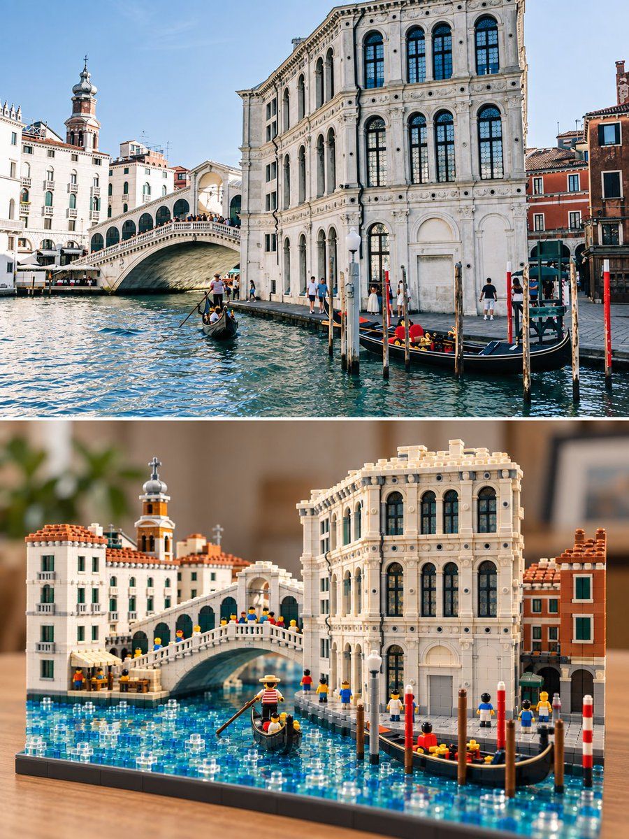 Seyahat Fotoğrafından Lego Modeli Posterine