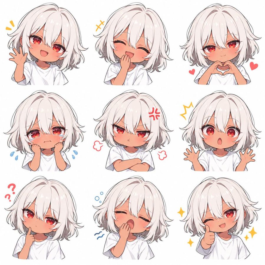 Deformed Character Stamps Prompt