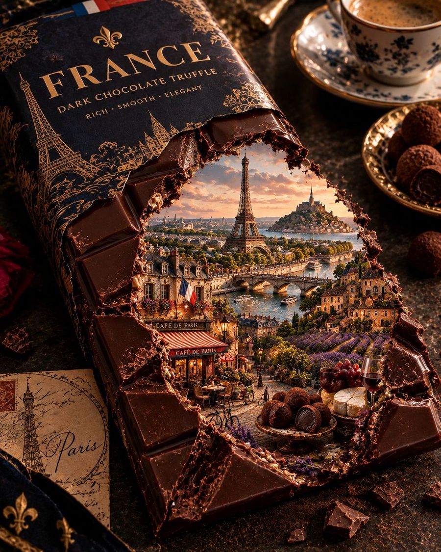 Country Chocolate Bar Art Prompt