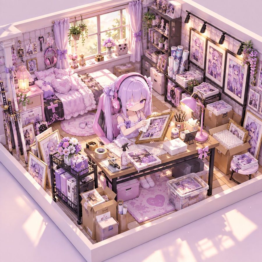 Dollhouse Room Scene Prompt