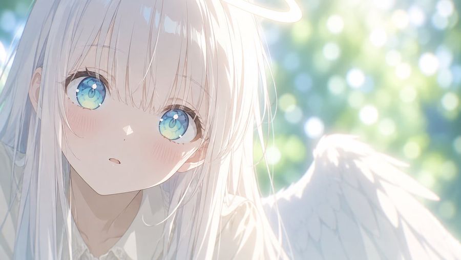 Retrato de Anjo Anime Feminino