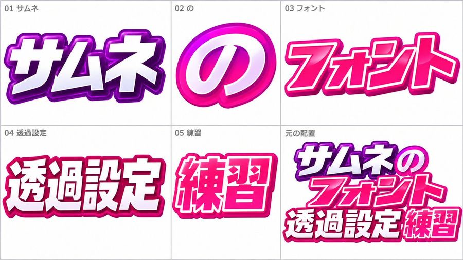 Japanese Text Style Reference Sheet