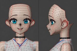 Wireframe de Personaje Anime - 1