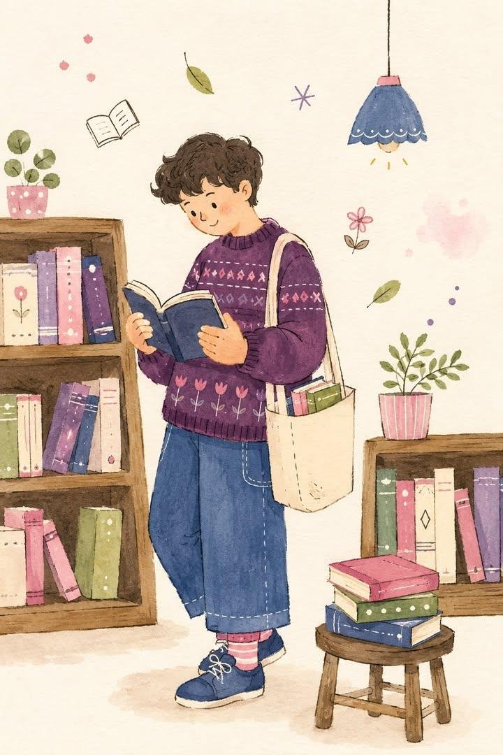 Folk Art Cafe Study Illustration Prompt