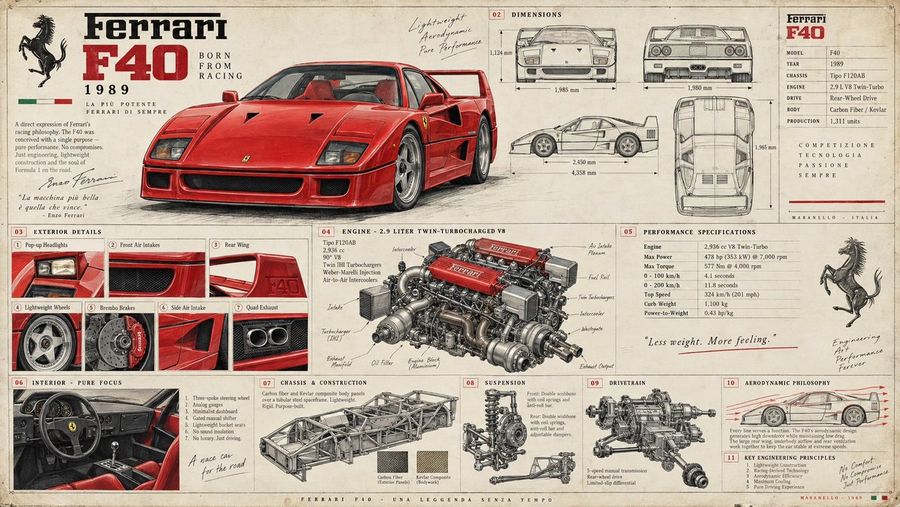 Vintage Automotive Engineering Poster
