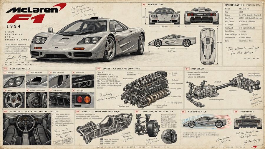 Vintage Automotive Engineering Poster