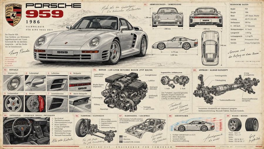 Vintage Automotive Engineering Poster