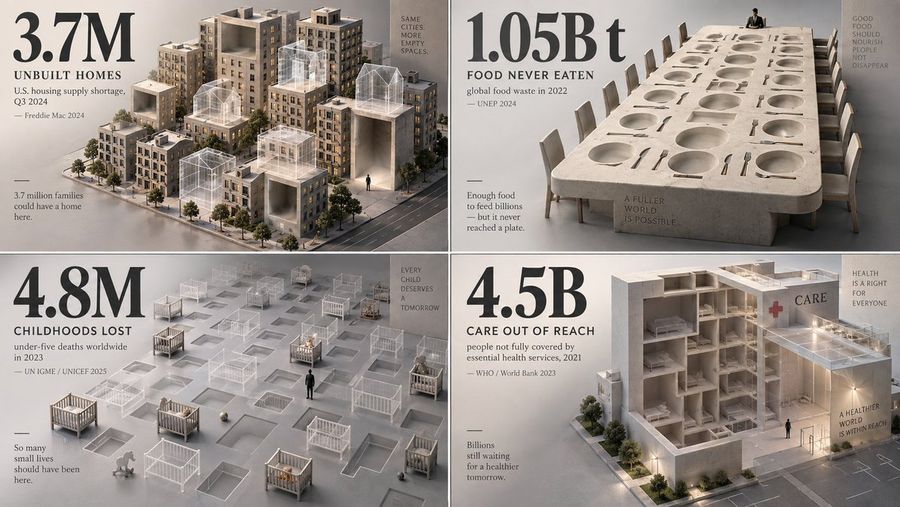 Minimalist 3D Infographic Visualization