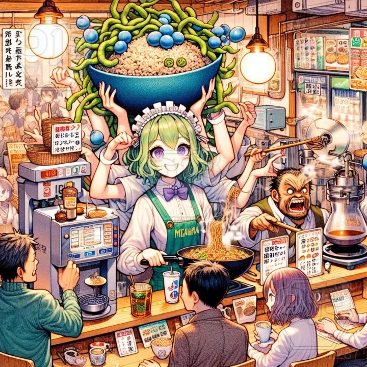 Chaotic Multi-Armed Ramen Maid