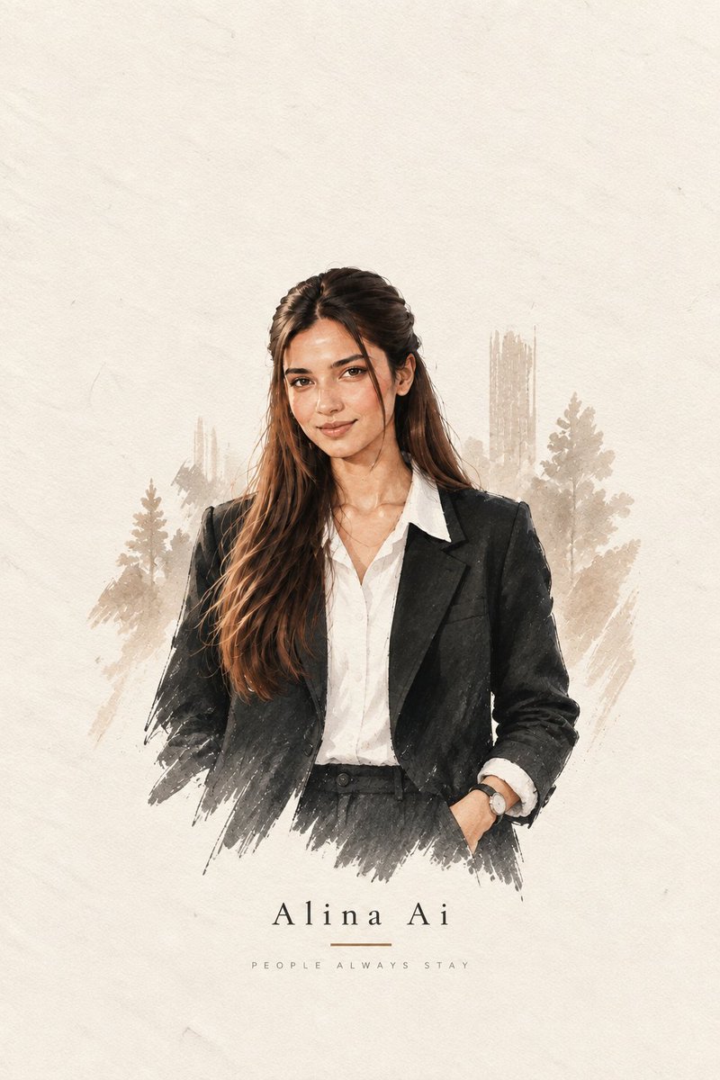 Editorial Watercolor Portrait Poster