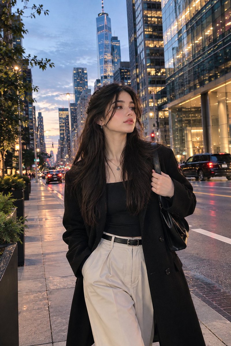 NYC Blue Hour Street Style Portrait