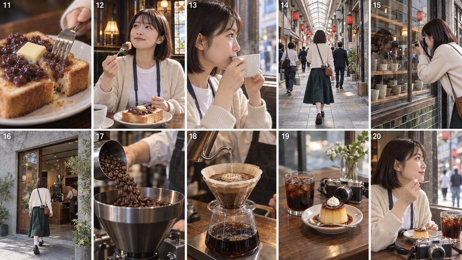 Nagoya Cafe Vlog Storyboard