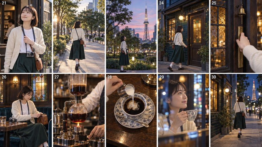 Nagoya Cafe Vlog Storyboard