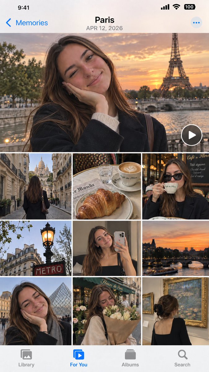 iOS Photos App Memory Gallery Mockup