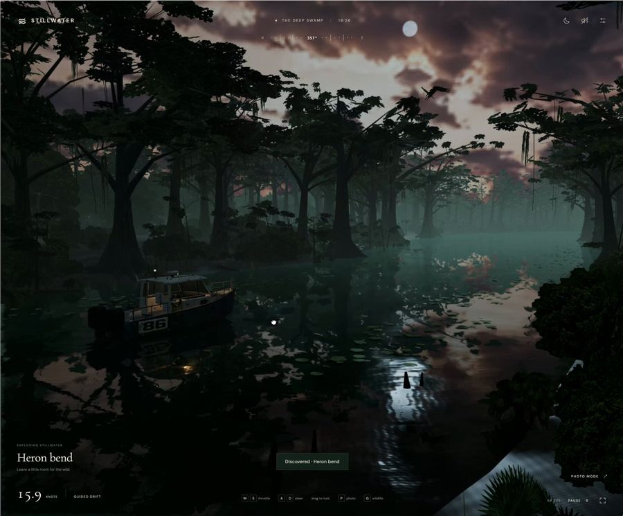 Three.js Moonlit Swamp with Astra Ultra Code