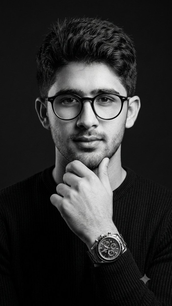 Cinematic B&W Man Portrait