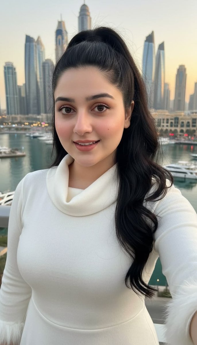 Dubai Skyline Golden Hour Portrait