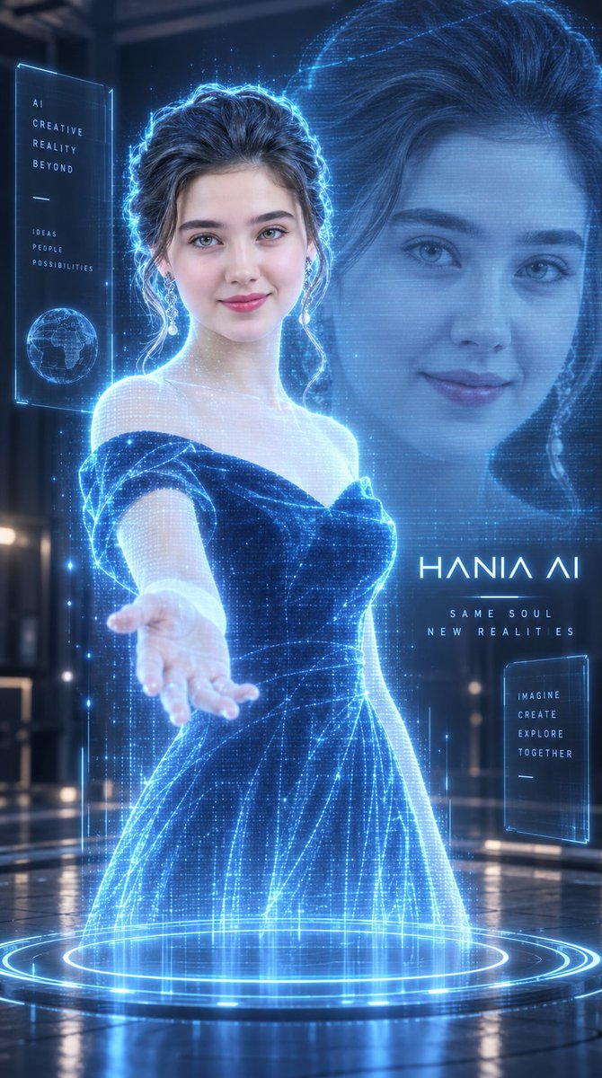 Futuristic Hologram Portrait Prompt