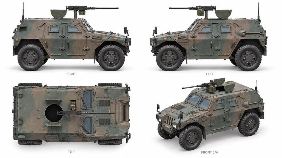 LAV-25 with Mounted M2 Machine Gun