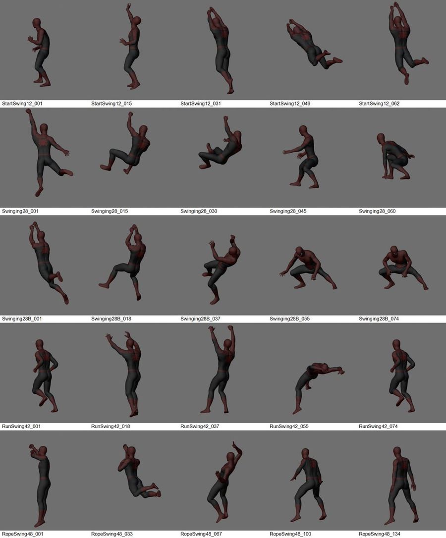 Using Stick Figure Sequences for 3D Action Design