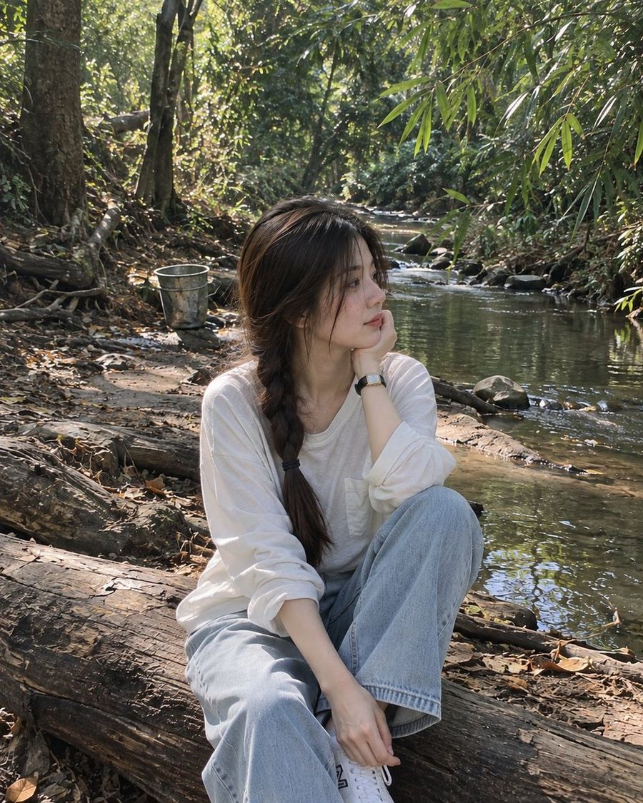 Forest Stream Candid Portrait GPT Image 2