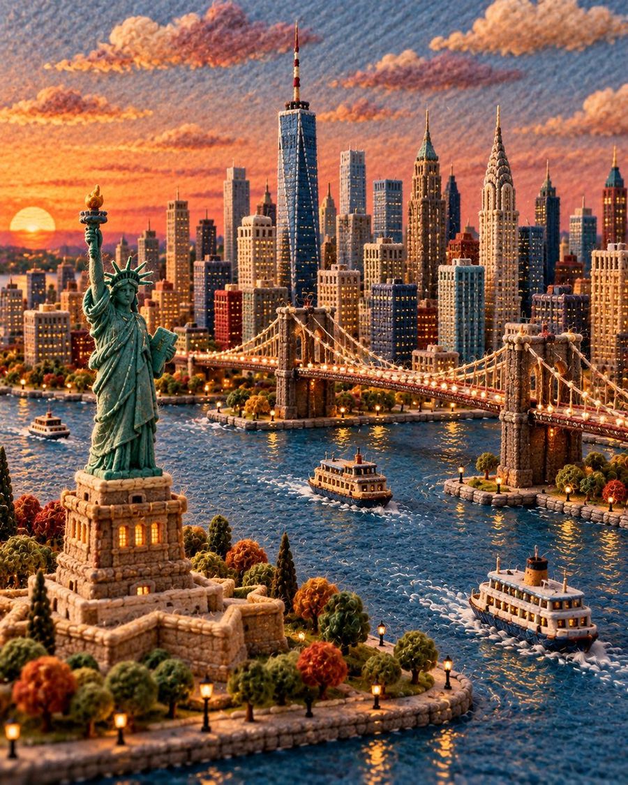 Miniature City Artwork Prompt
