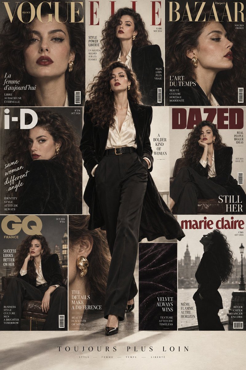 Fashion Magazine Collage Poster