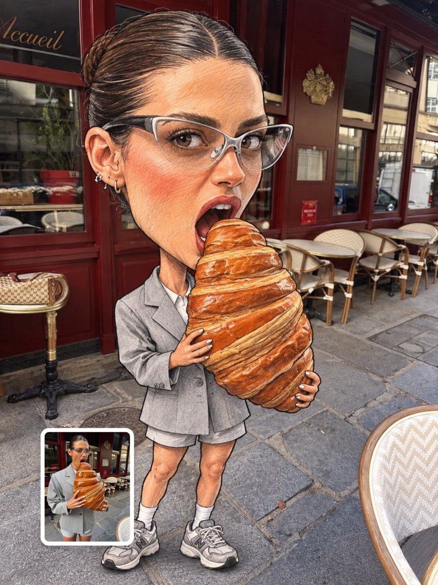 Oversized Head Cartoon Caricature Prompt
