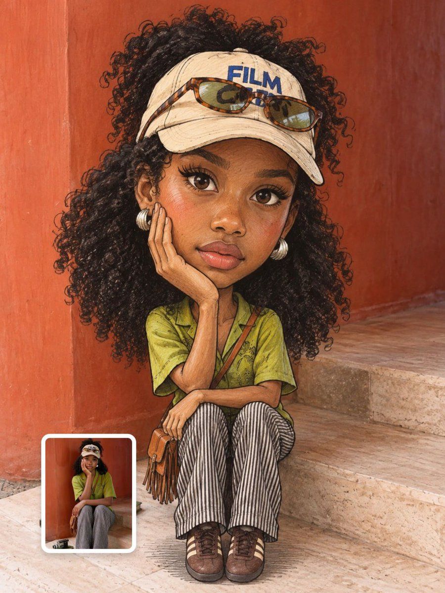 Oversized Head Cartoon Caricature Prompt