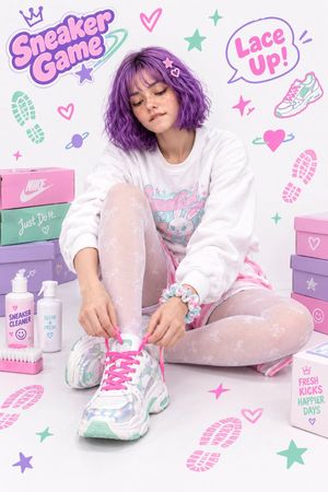 Y2K Sneaker Editorial Photo