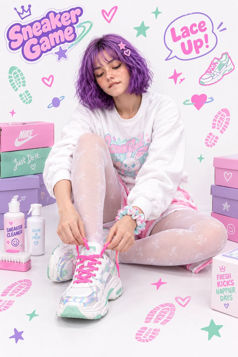 Y2K Sneaker Editorial Photo