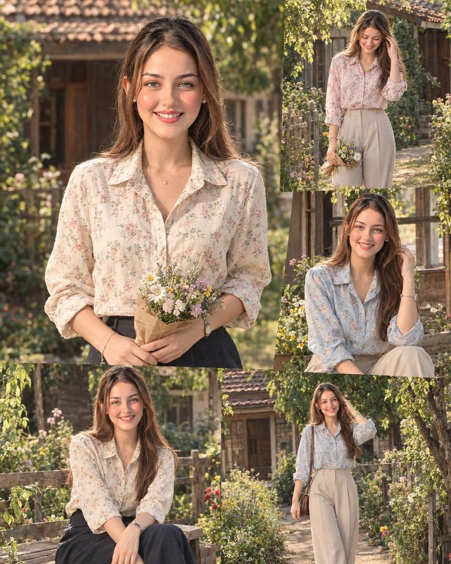 Vintage Fashion Collage Prompt